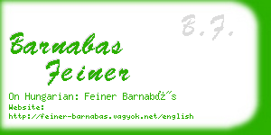 barnabas feiner business card